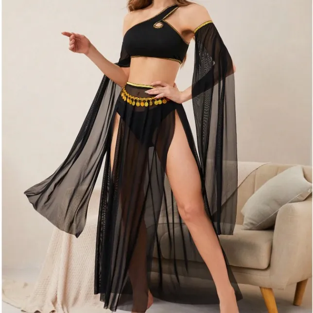 One-Shoulder Slit Long Dress