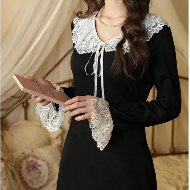 Lace Bow Mermaid Dress Set