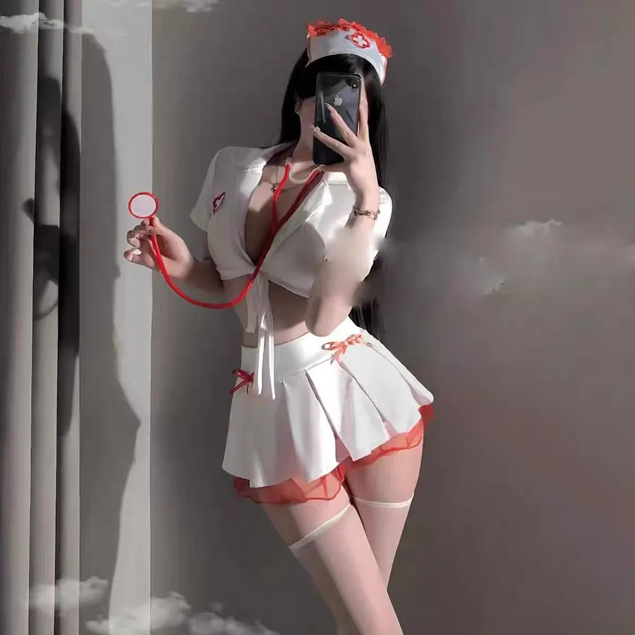 Sheer Nurse Roleplay Costume Set