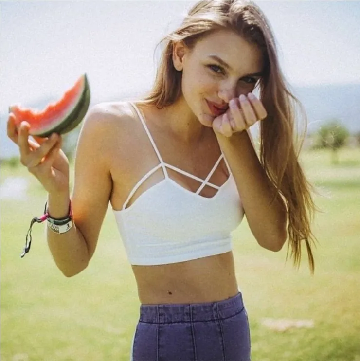 Cross Front Crop Cami Top with Pads