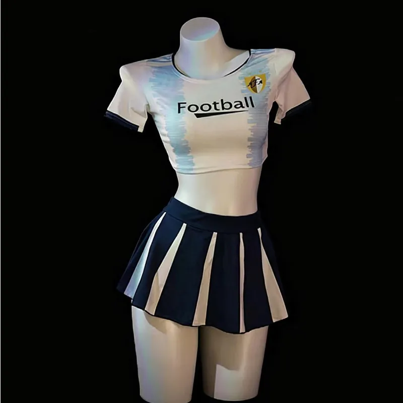 Football Cheerleader Cosplay Two-Piece Set