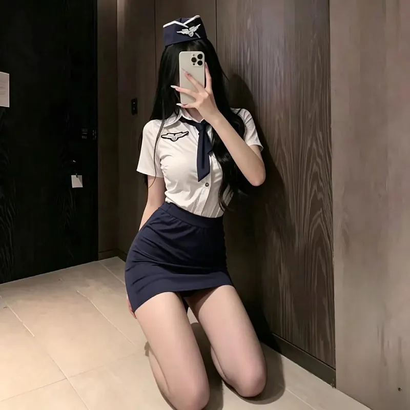 Flight Attendant Bodycon Roleplay Costume