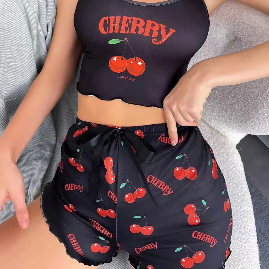 Lace Cami and Shorts Lounge Set