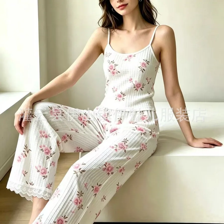 Printed Cami and Pants Pajama Set