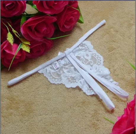 Lace Bow Thong