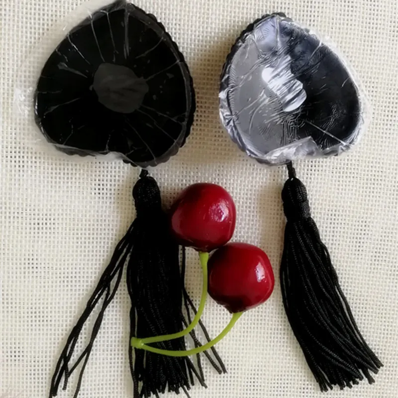 Heart Sequin Nipple Covers Costume Accessory