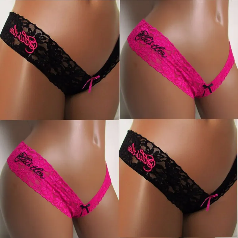 Lace Open Crotch Briefs