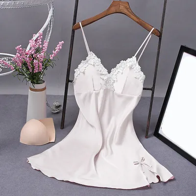 Plus Size Lace Trim Cami Robe Set