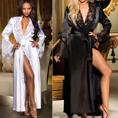Ice Silk Robe and Nightdress Set