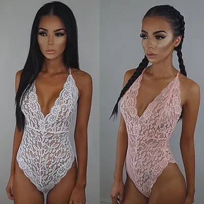 Lace Bodysuit with Mesh Details