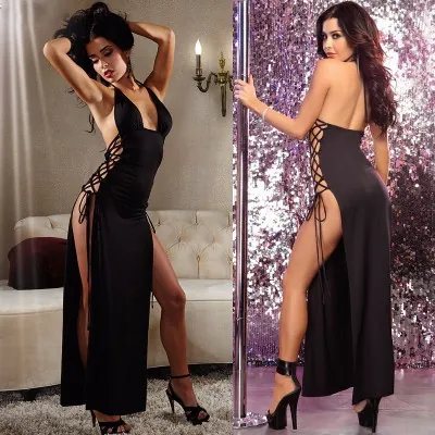 Side-Tie Long Nightdress Roleplay Costume