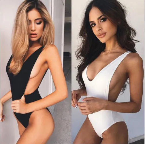 Backless Lace-Up One-Piece Swimsuit