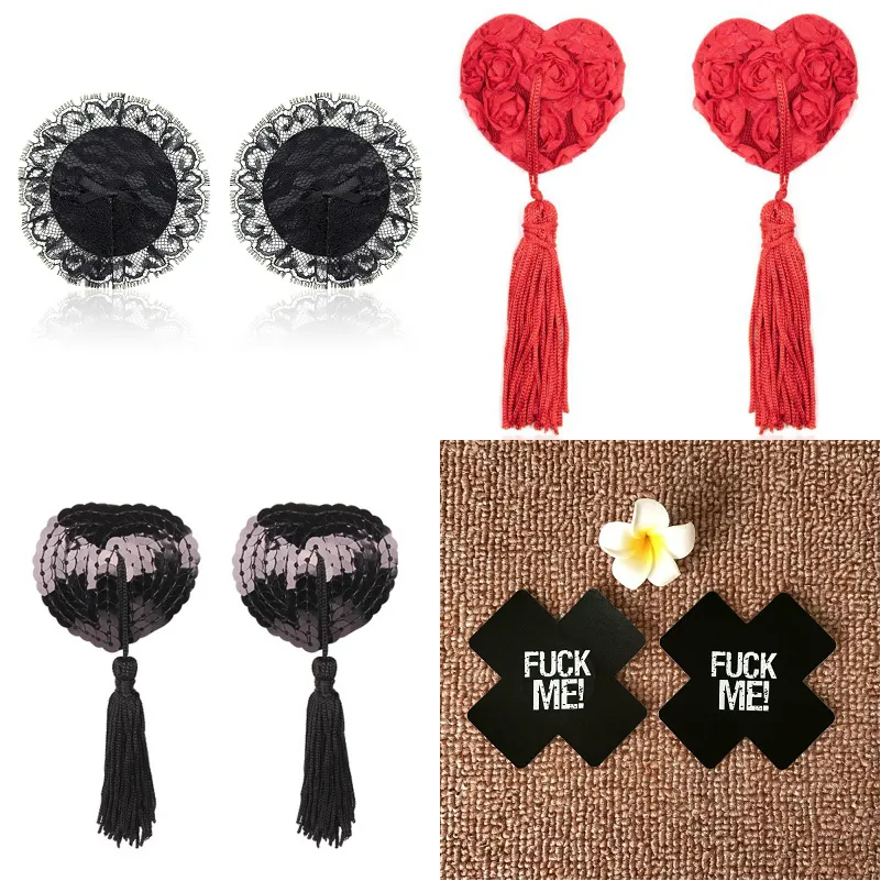 Round Lace Nipple Covers with Tassels