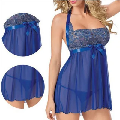 Bow Mesh Cami Nightdress Set