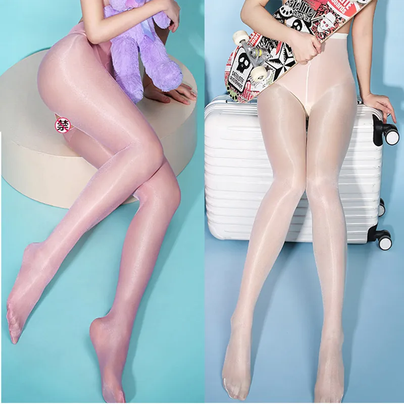 Sheer Glossy Open-Toe Tights