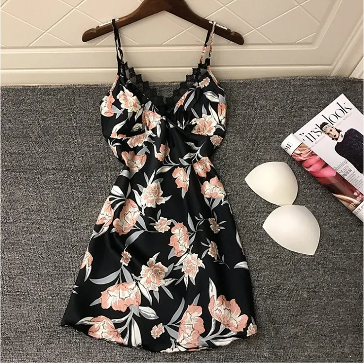 Satin Slit Slip Dress