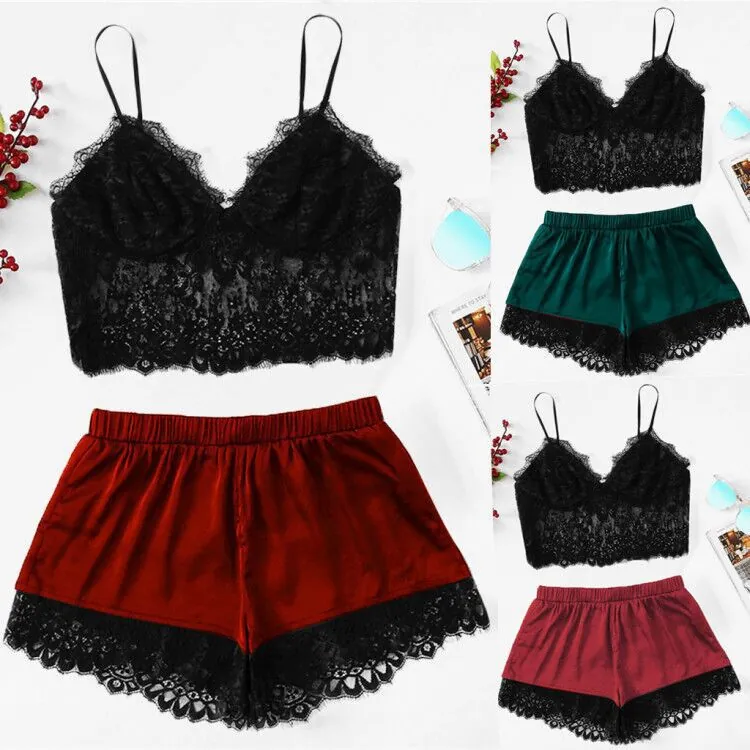 Lace Princess Nightdress Two-Piece Sleep Set