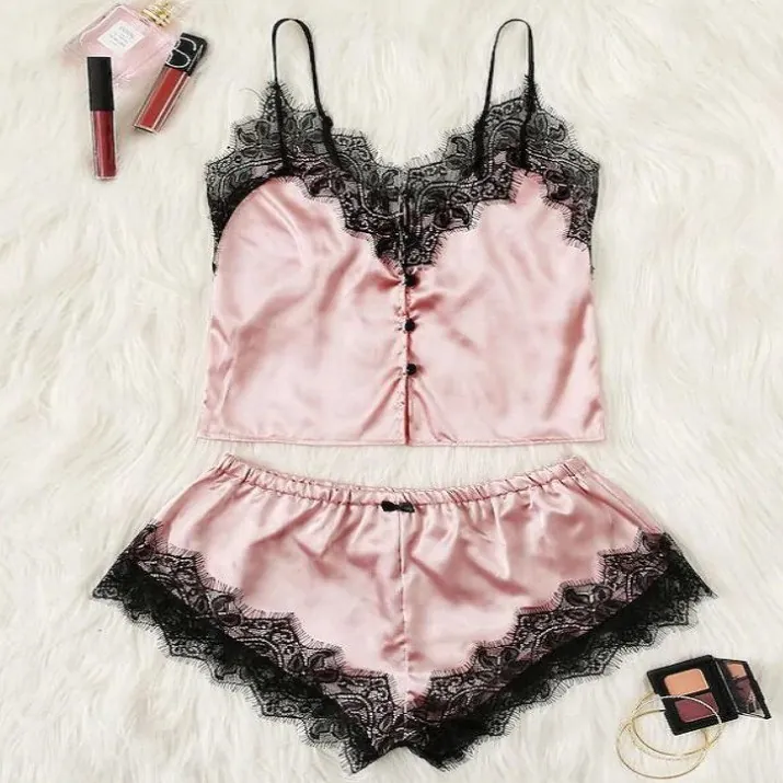 Lace Bra and Shorts Set