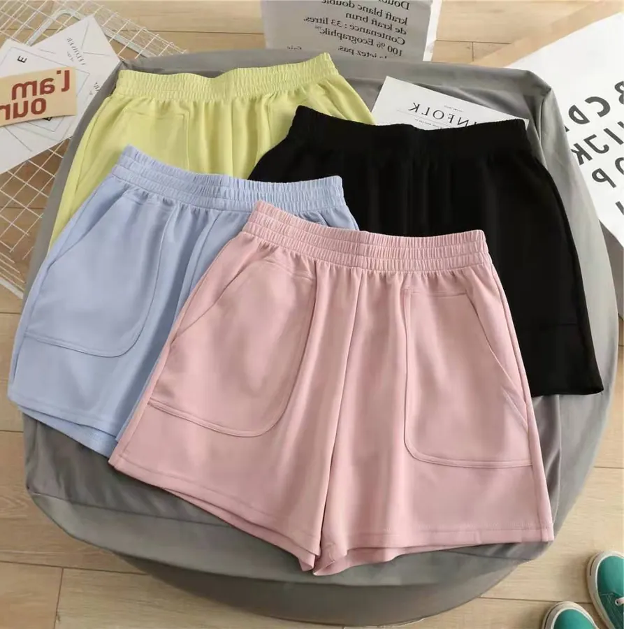 High-Waist Wide-Leg Casual Shorts