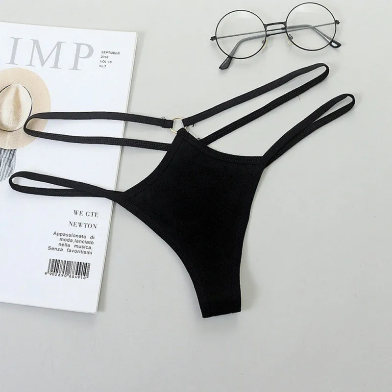 Sheer Cutout Low-Rise Thong