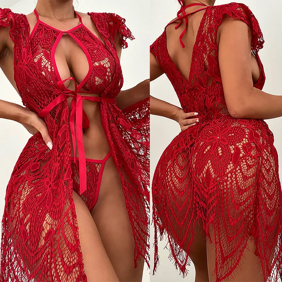 Lace Mesh Lingerie Set