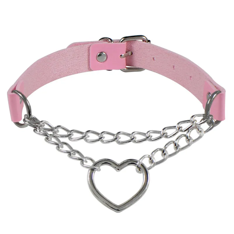 Punk-Style Choker Leash Accessory