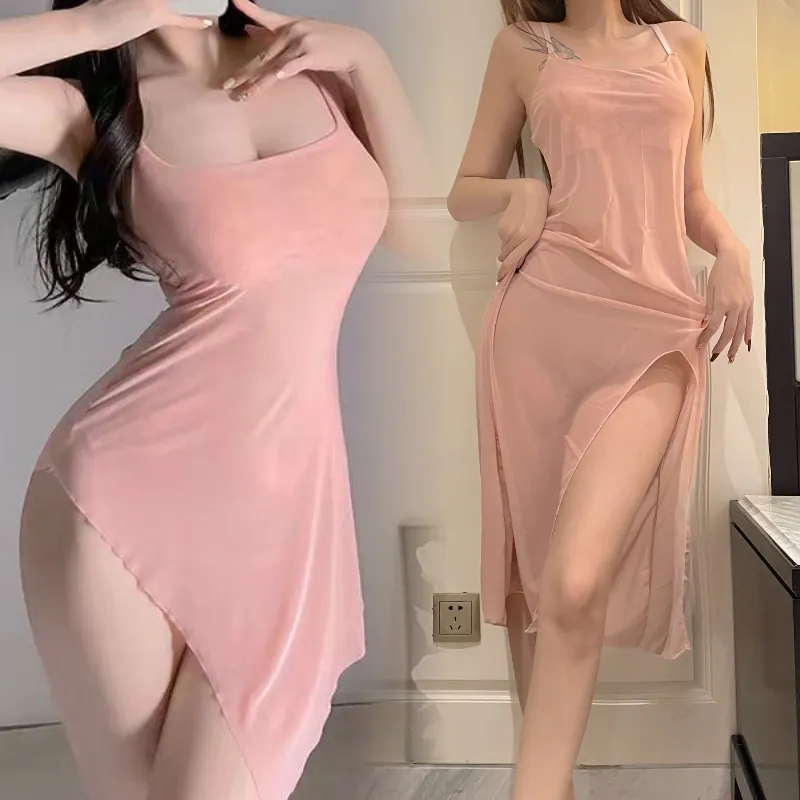 Sheer Mesh Long Nightdress