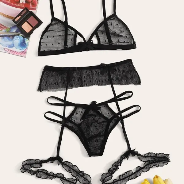 Lace Mesh Lingerie Set