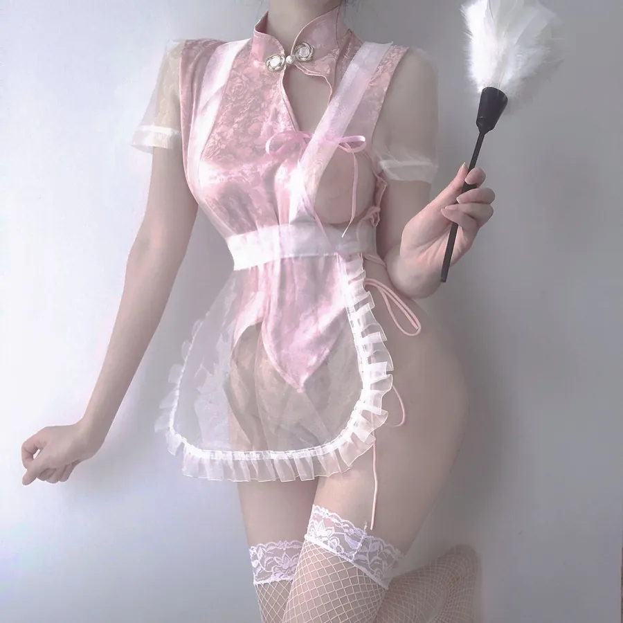 High-Slit Cheongsam Roleplay Costume