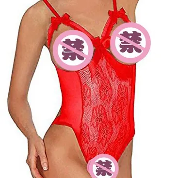 Sheer Mesh Cutout Bodysuit Lingerie Set