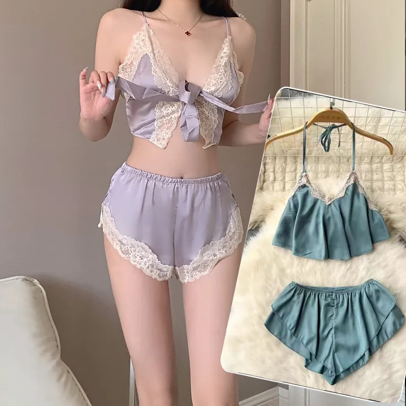 Lace Cami and Shorts Sleepwear Set
