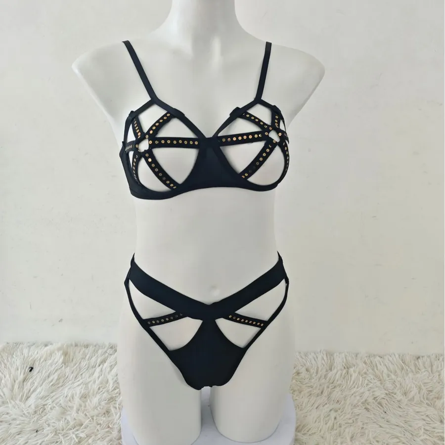 Strappy Cutout Two-Piece Bra Set