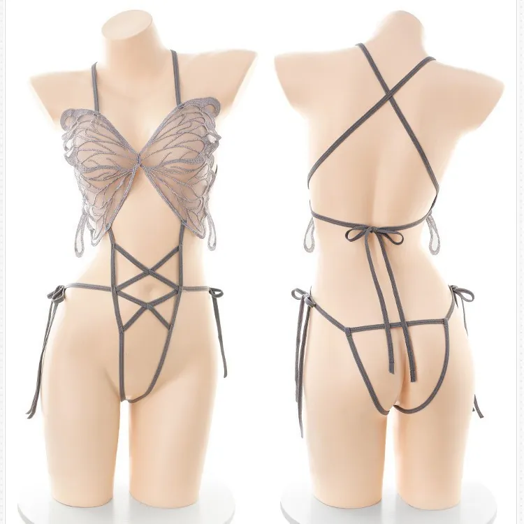 Butterfly Lace Bodysuit Set