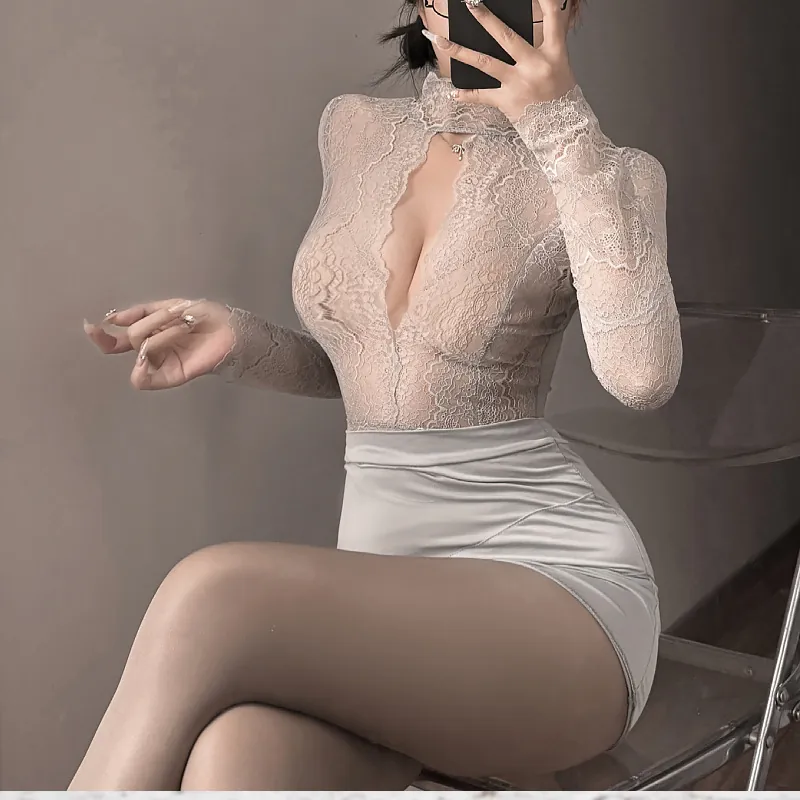 Deep V Secretary Roleplay Costume Set
