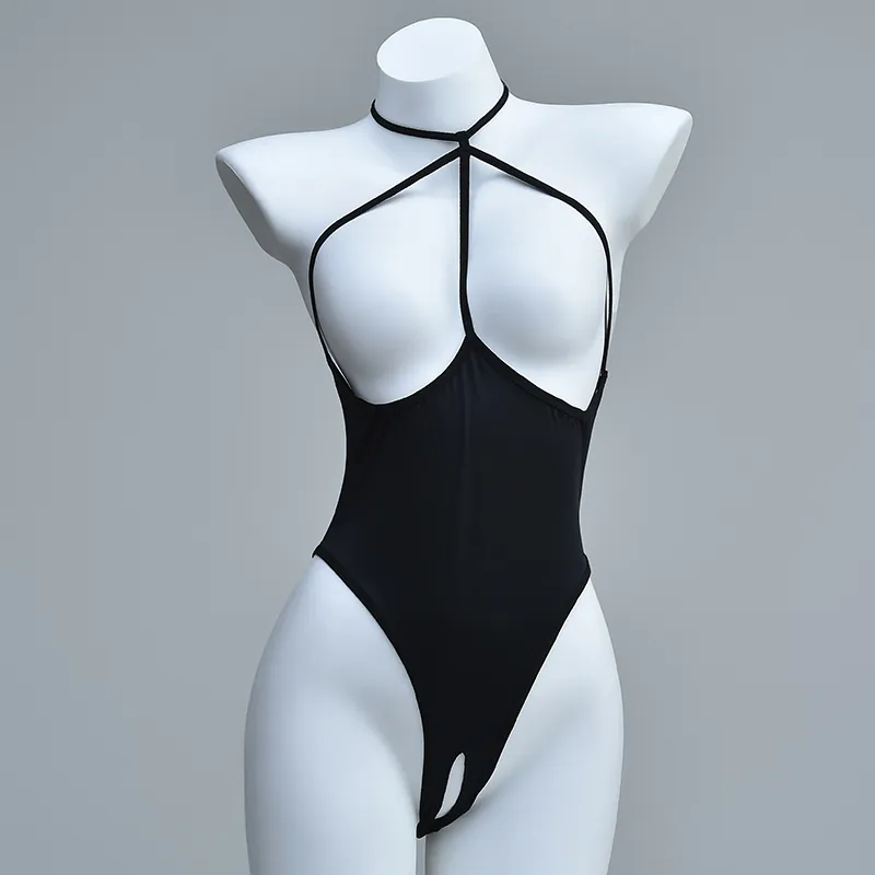 Halter Neck Sleeveless Bodysuit