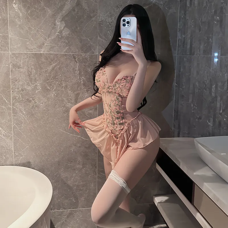 Floral Lace Deep-V Bodysuit