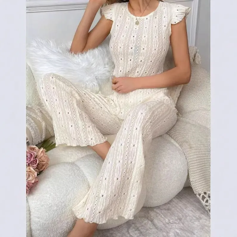 Heart Print Sleeveless Pajama Set