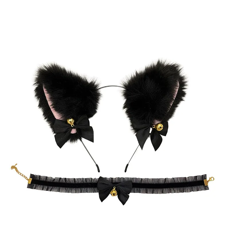 Cat Ear Bell Hair Clip Set