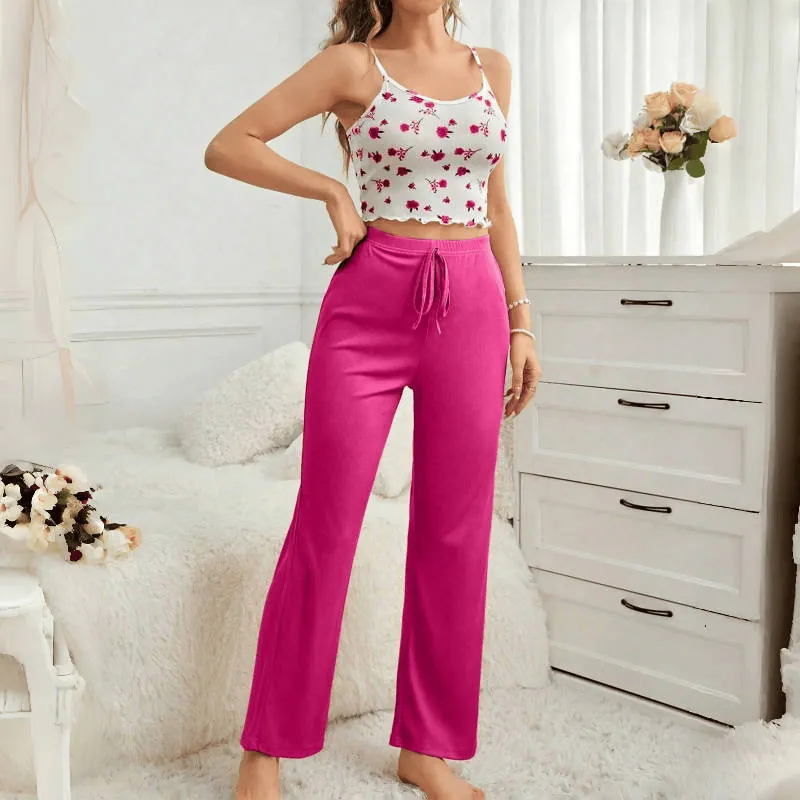 Floral Cami and Pants Pajama Set
