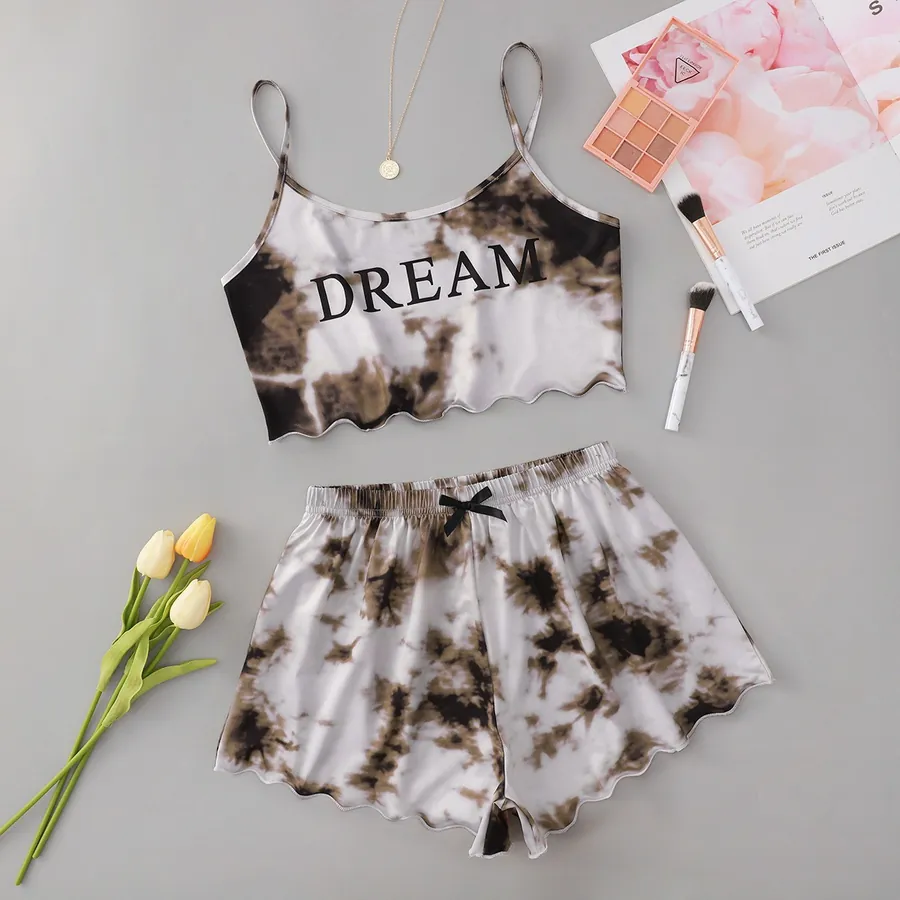 Tie-Dye DREAM Print Loungewear Set