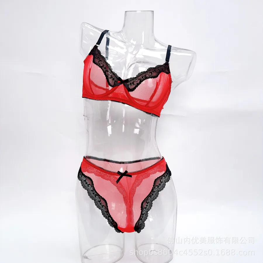 Set reggiseno francese e slip in pizzo