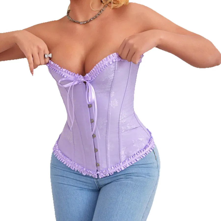 Jacquard korset met baleinen