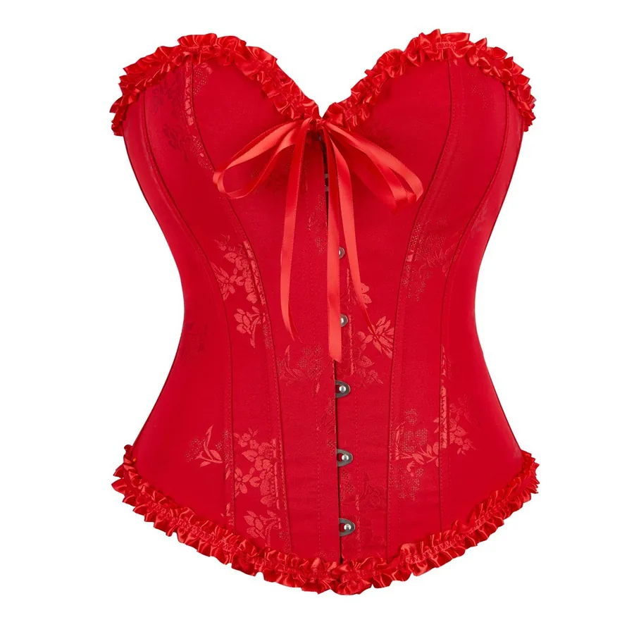 Jacquard korset met baleinen