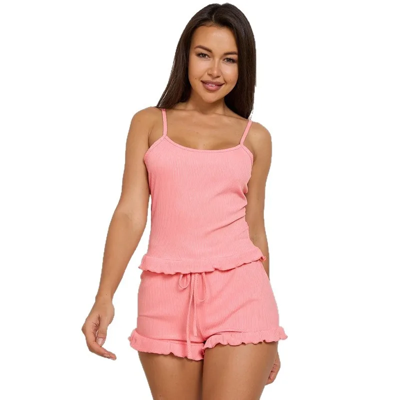 Ensemble pyjama caraco et short à rayures