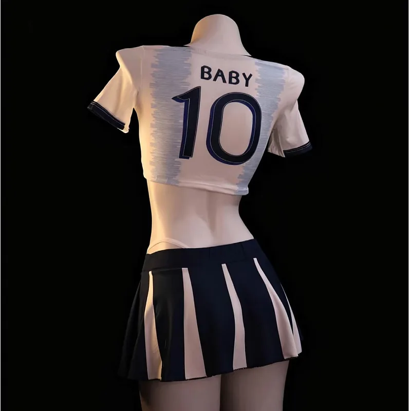Dwuczęściowy zestaw cosplay cheerleaderki futbolowej