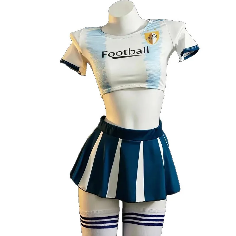 Dwuczęściowy zestaw cosplay cheerleaderki futbolowej