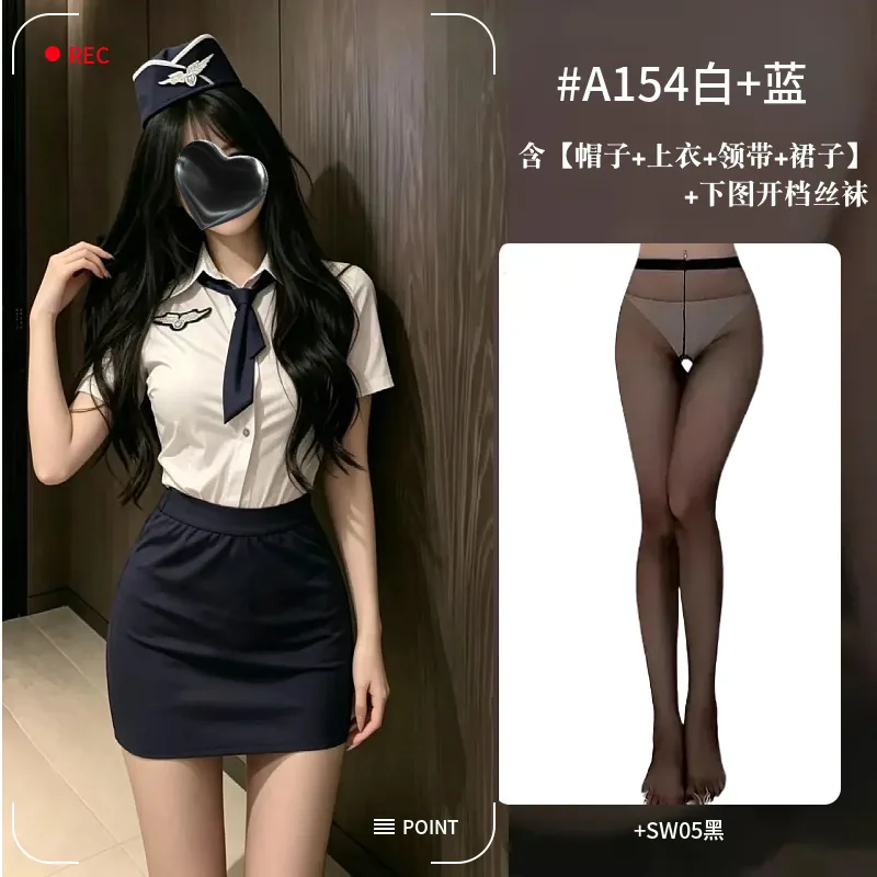 Costume roleplay aderente da assistente di volo