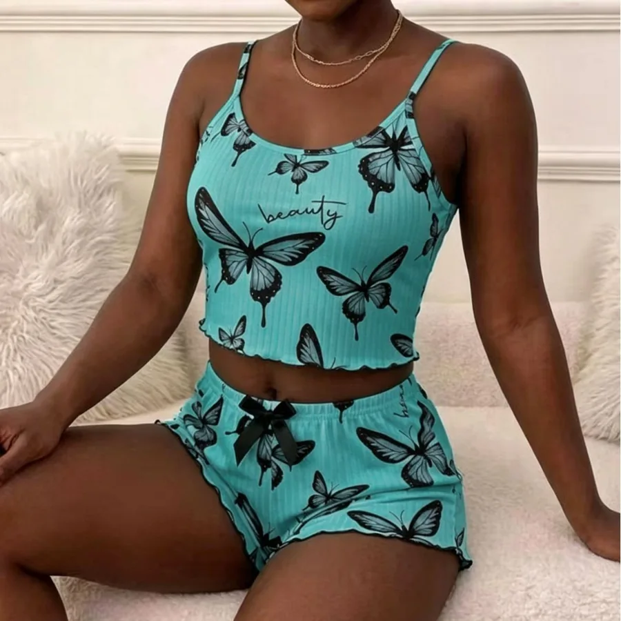 Lounge-set met print cami en short