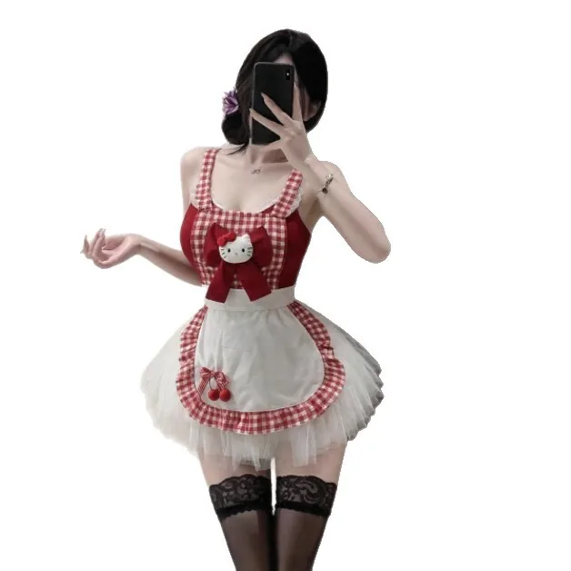 Conjunto de Fantasia de Empregada Gatinha Doce