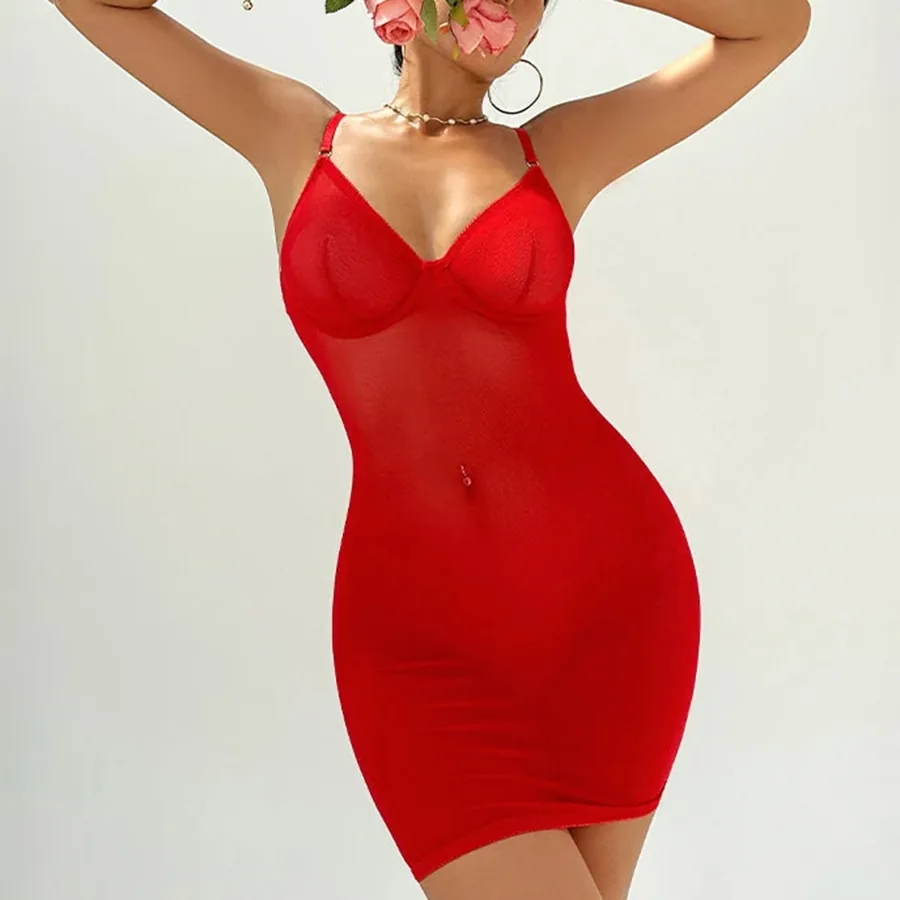 Body con ferretti in mesh trasparente con schiena scoperta